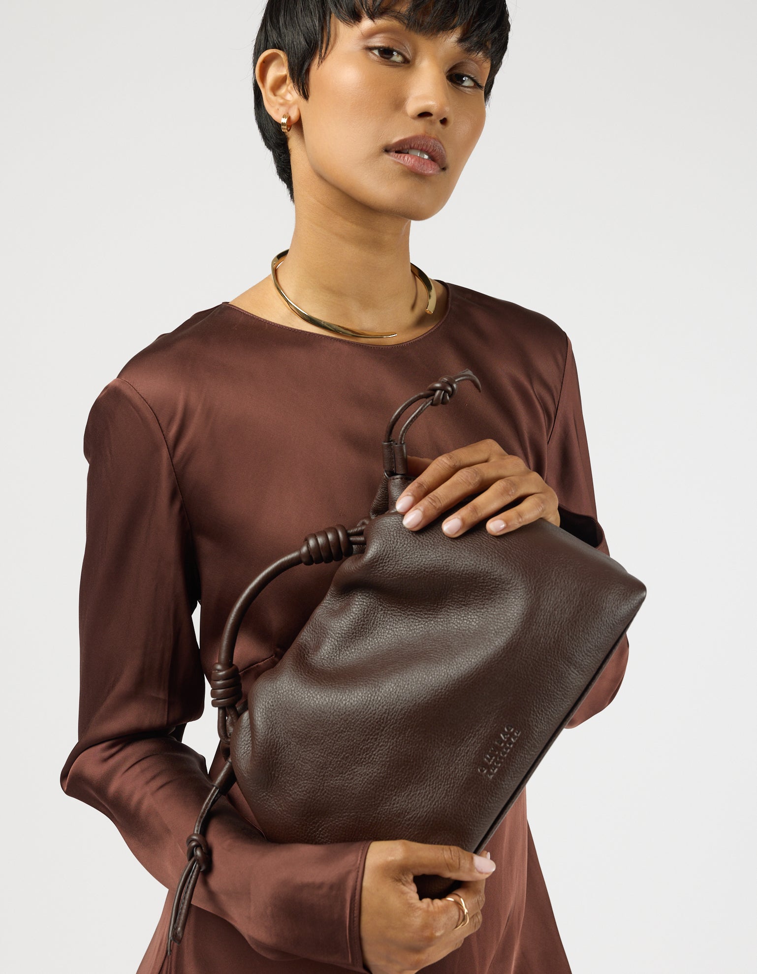 Kiki Midi - Chocolate Soft Grain Leather