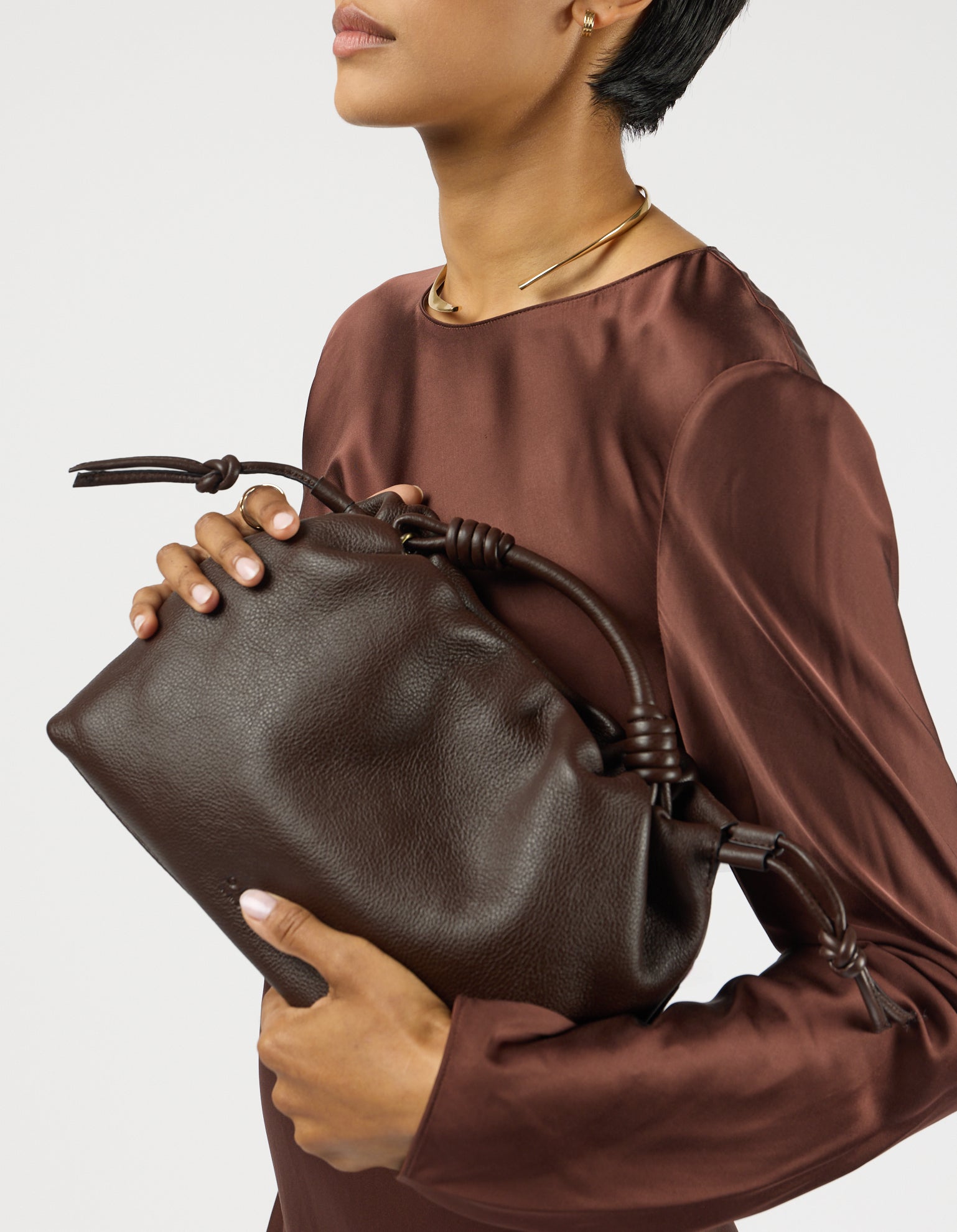 Kiki Midi - Chocolate Soft Grain Leather