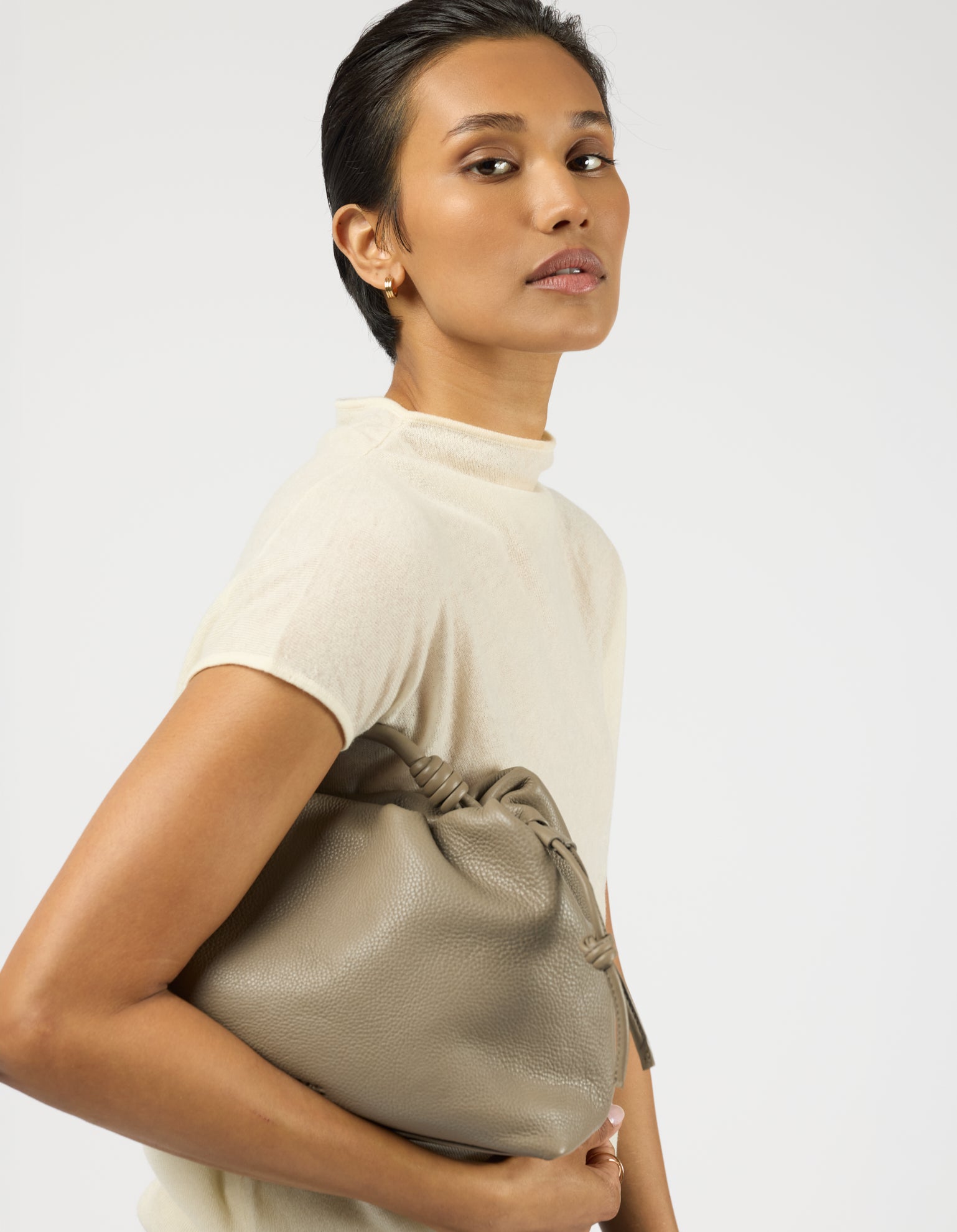 Kiki Midi - Clay Soft Grain Leather