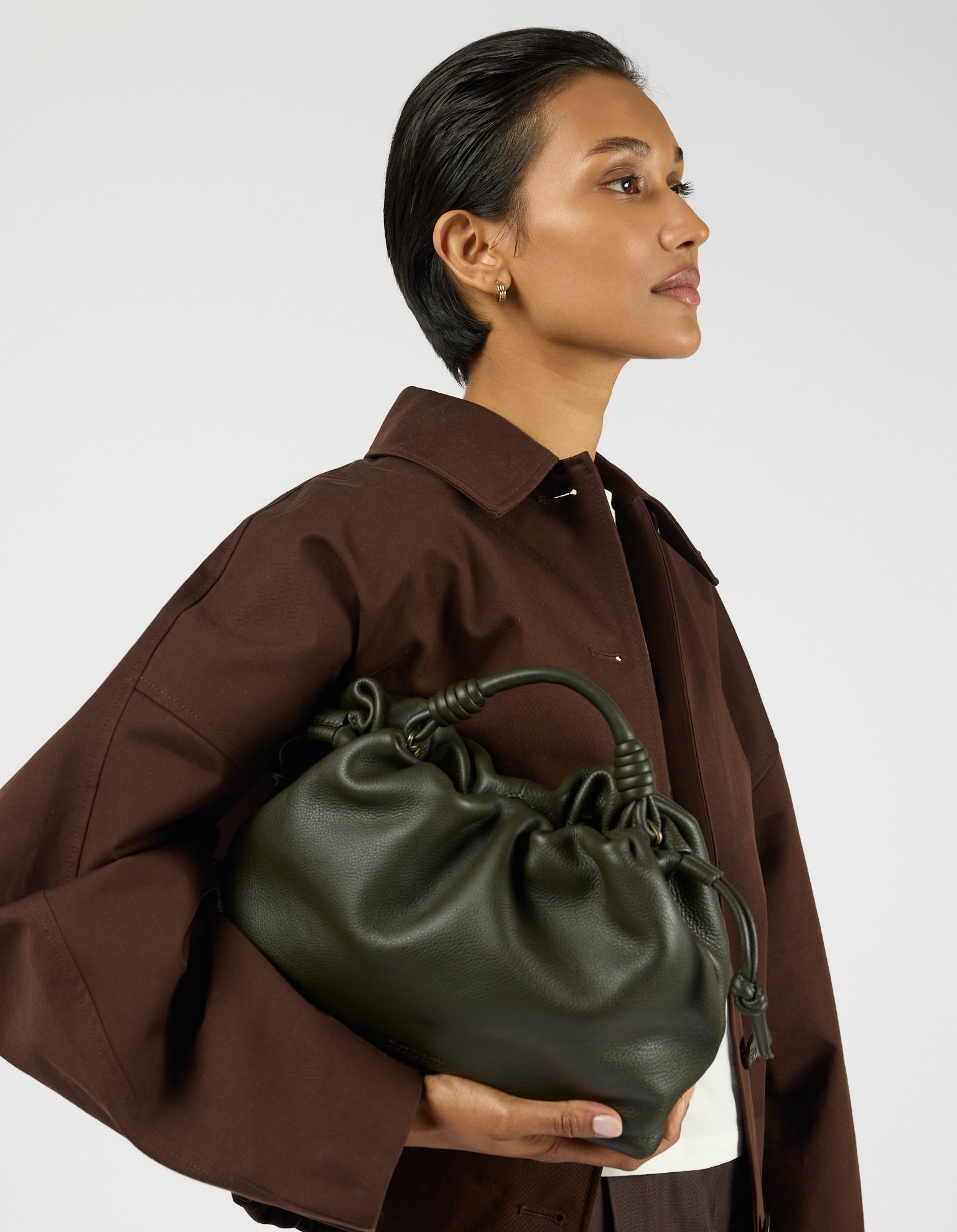 Kiki Midi - Moss Soft Grain Leather