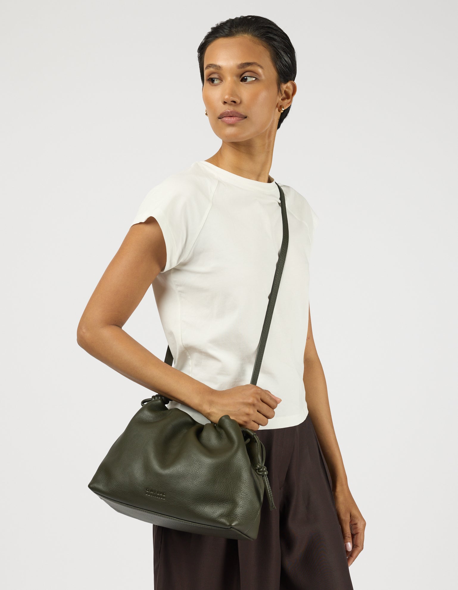 Kiki Midi - Moss Soft Grain Leather