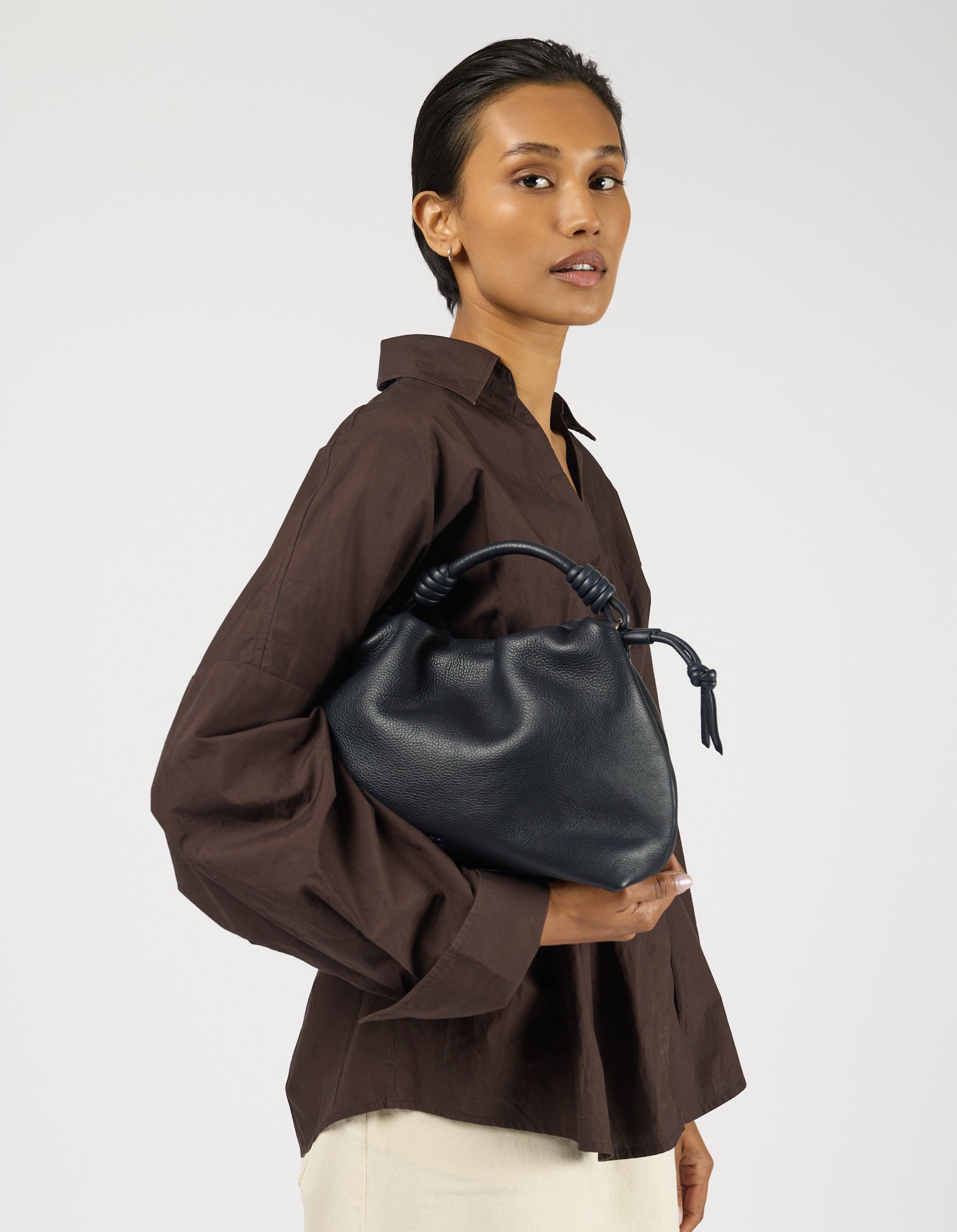 Kiki Midi - Universe Blue Soft Grain Leather