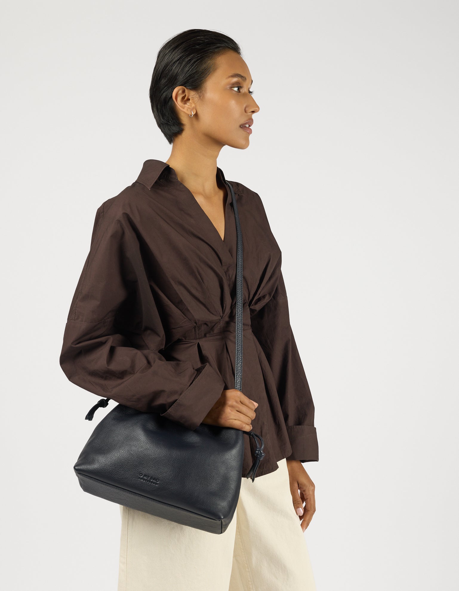 Kiki Midi - Universe Blue Soft Grain Leather