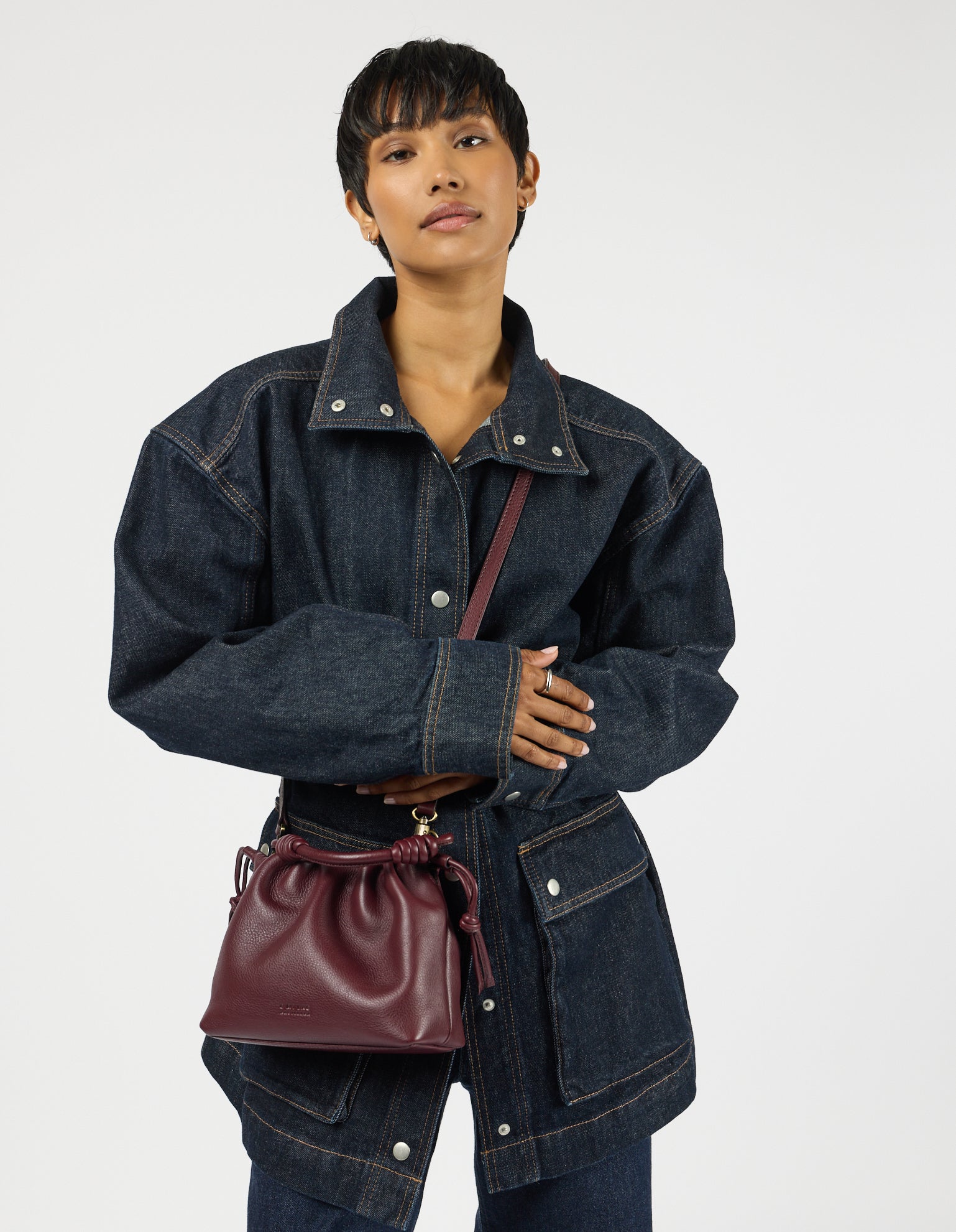 Kiki Mini - Dark Cherry Soft Grain Leather