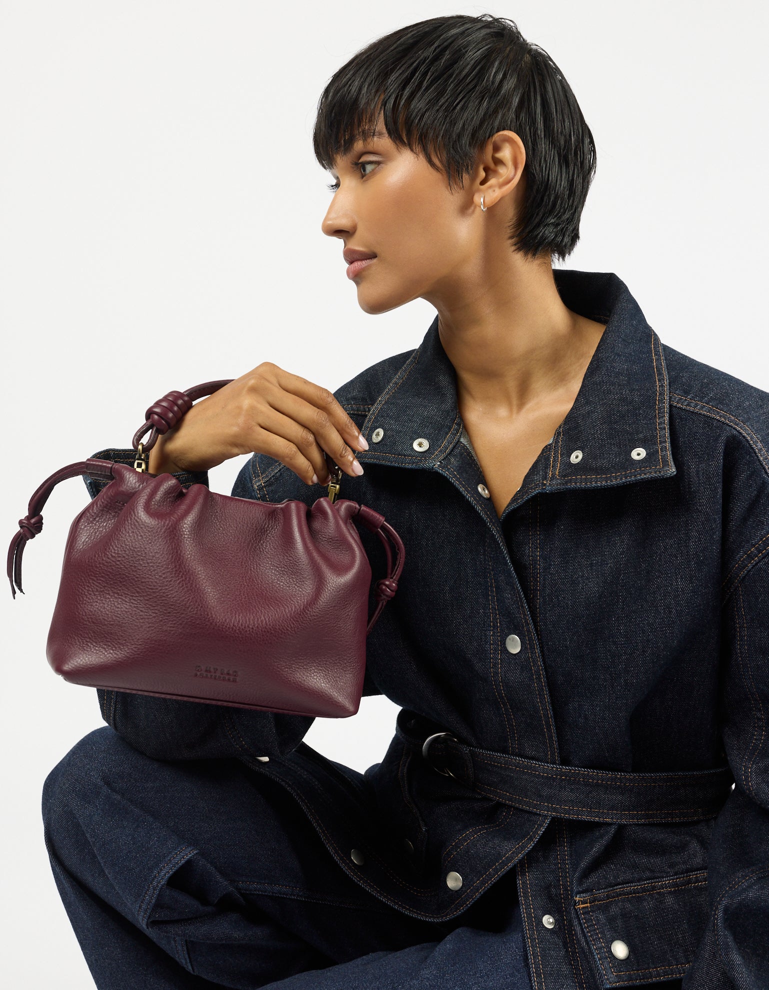 Kiki Mini - Dark Cherry Soft Grain Leather