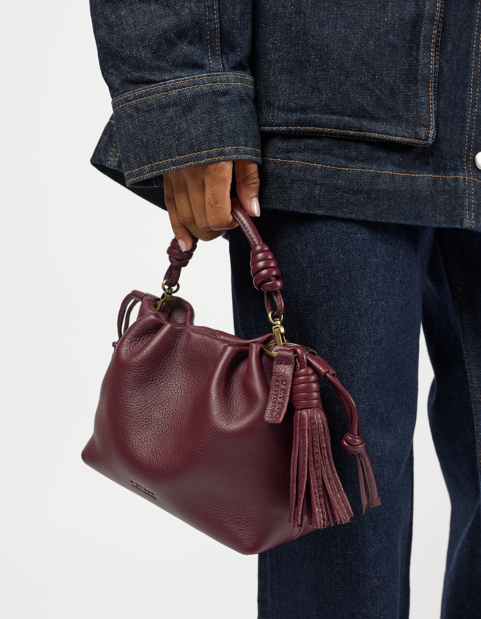 Kiki Mini - Dark Cherry Soft Grain Leather