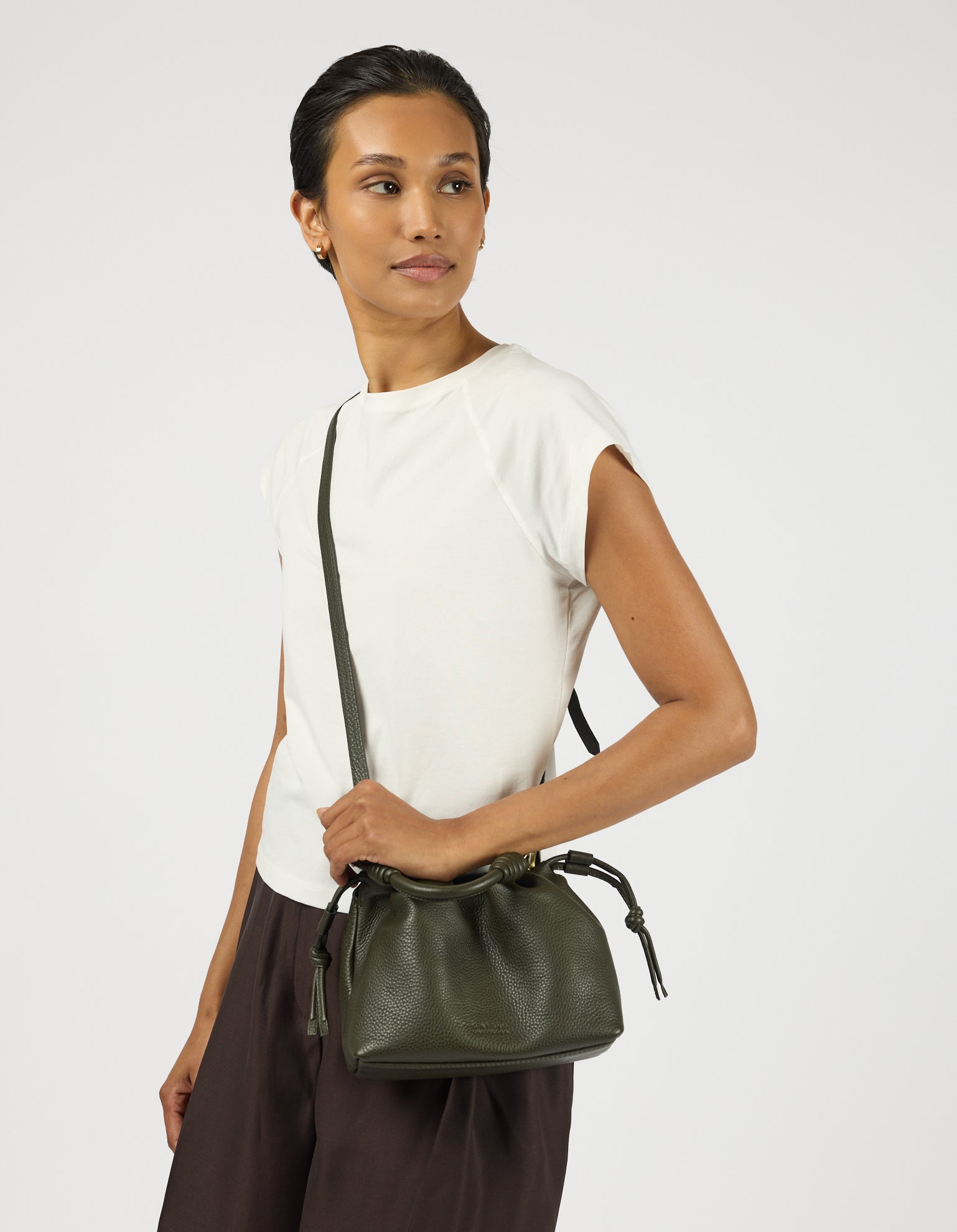 Kiki Mini - Moss Soft Grain Leather