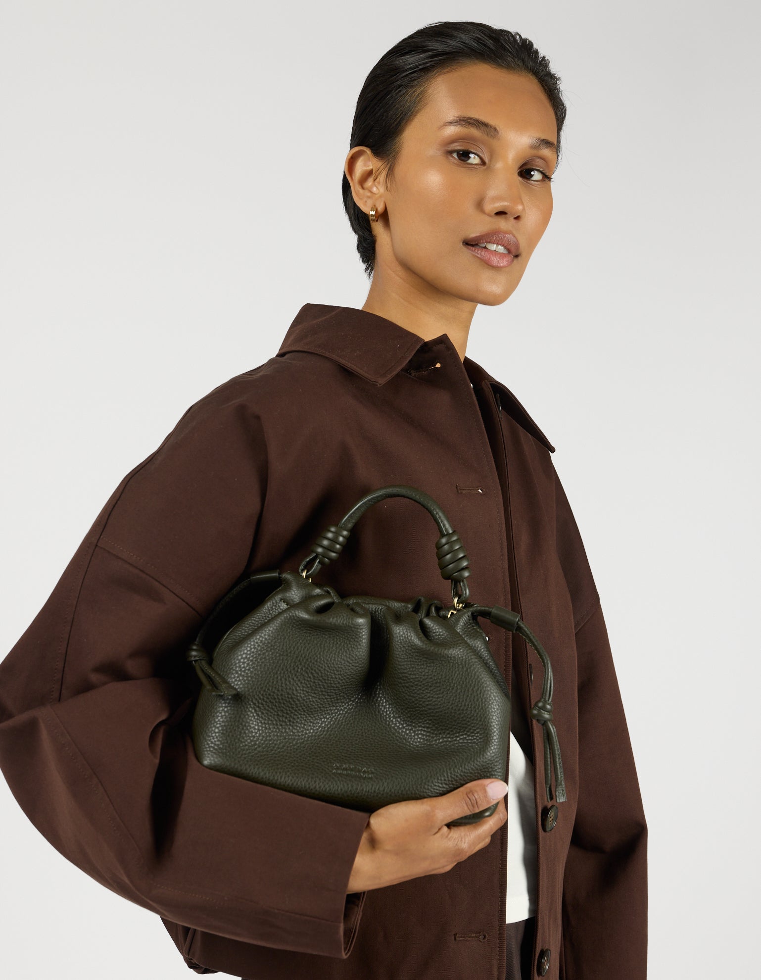 Kiki Mini - Moss Soft Grain Leather