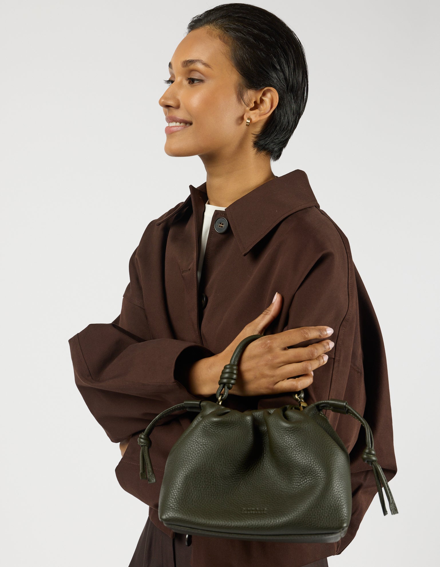 Kiki Mini - Moss Soft Grain Leather