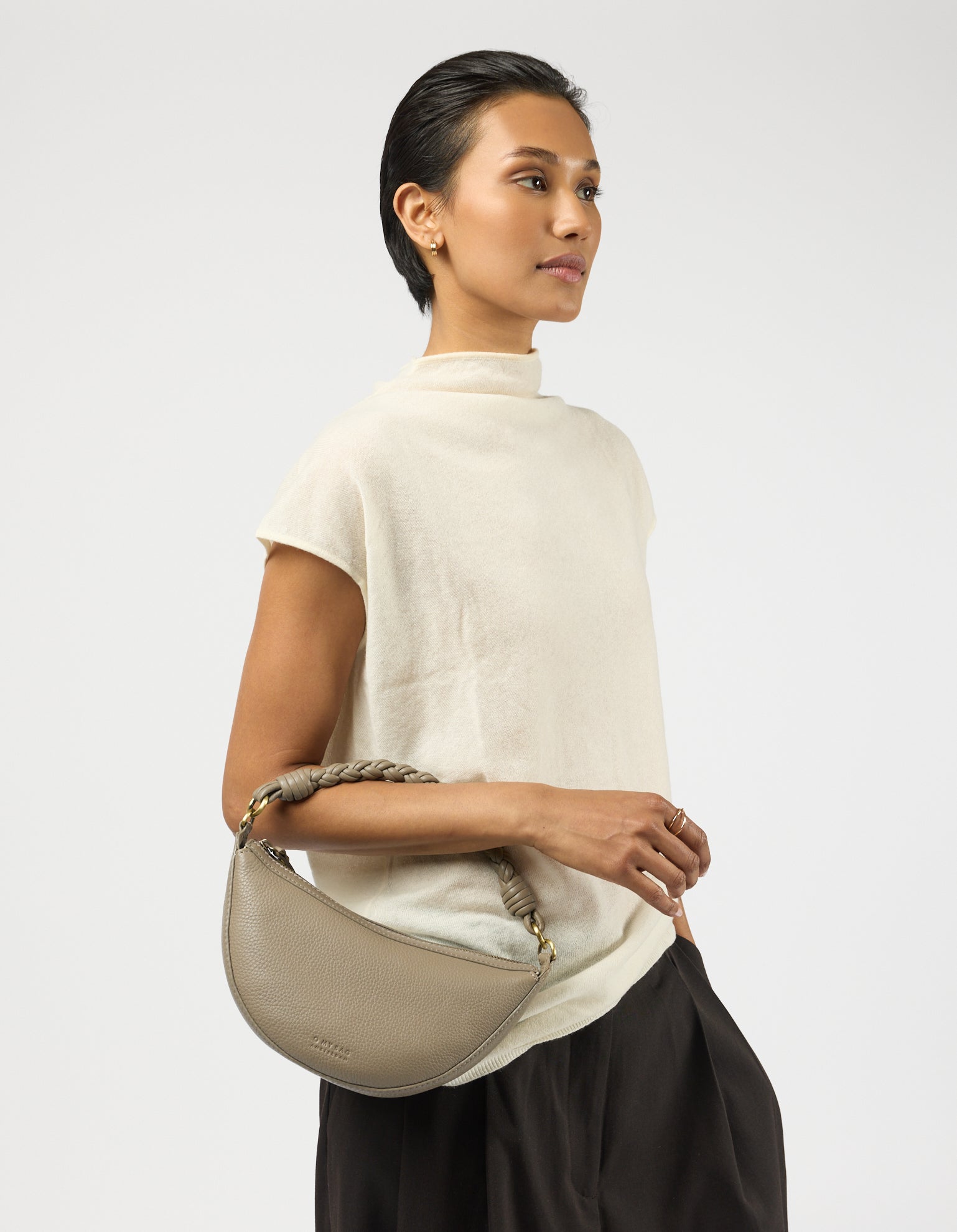Leo Mini Twisted Handle - Clay Soft Grain Leather