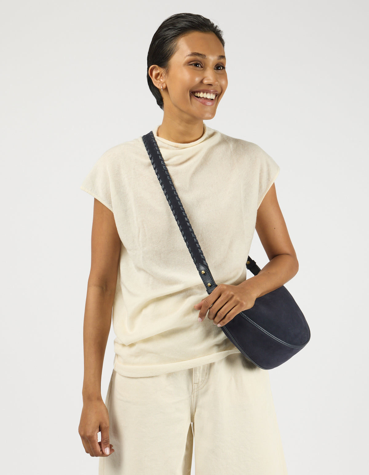 Leo Midi Crossbody & Shoulder Strap Set - Universe Blue Suède