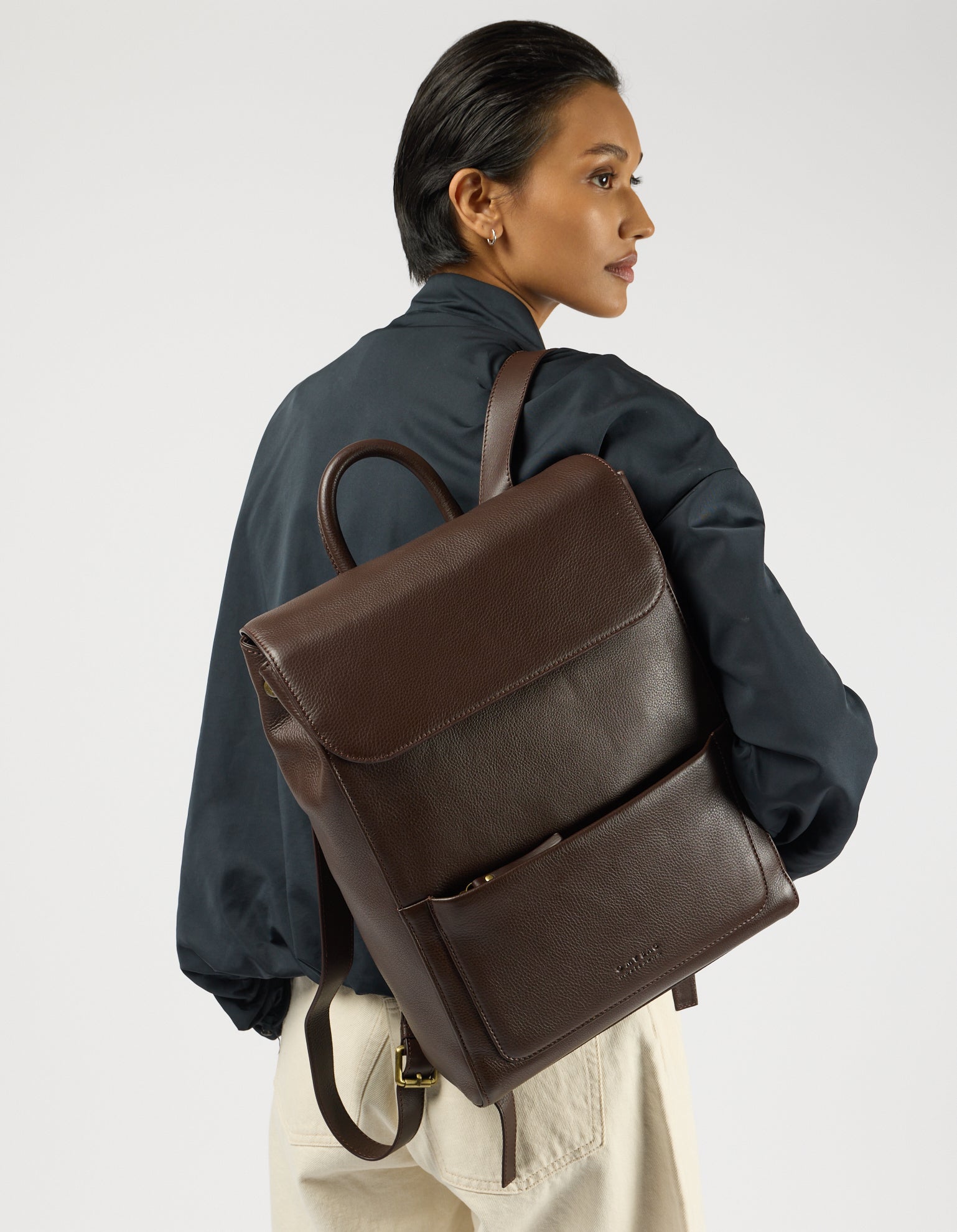 Liam Backpack - Chocolate Soft Grain Leather