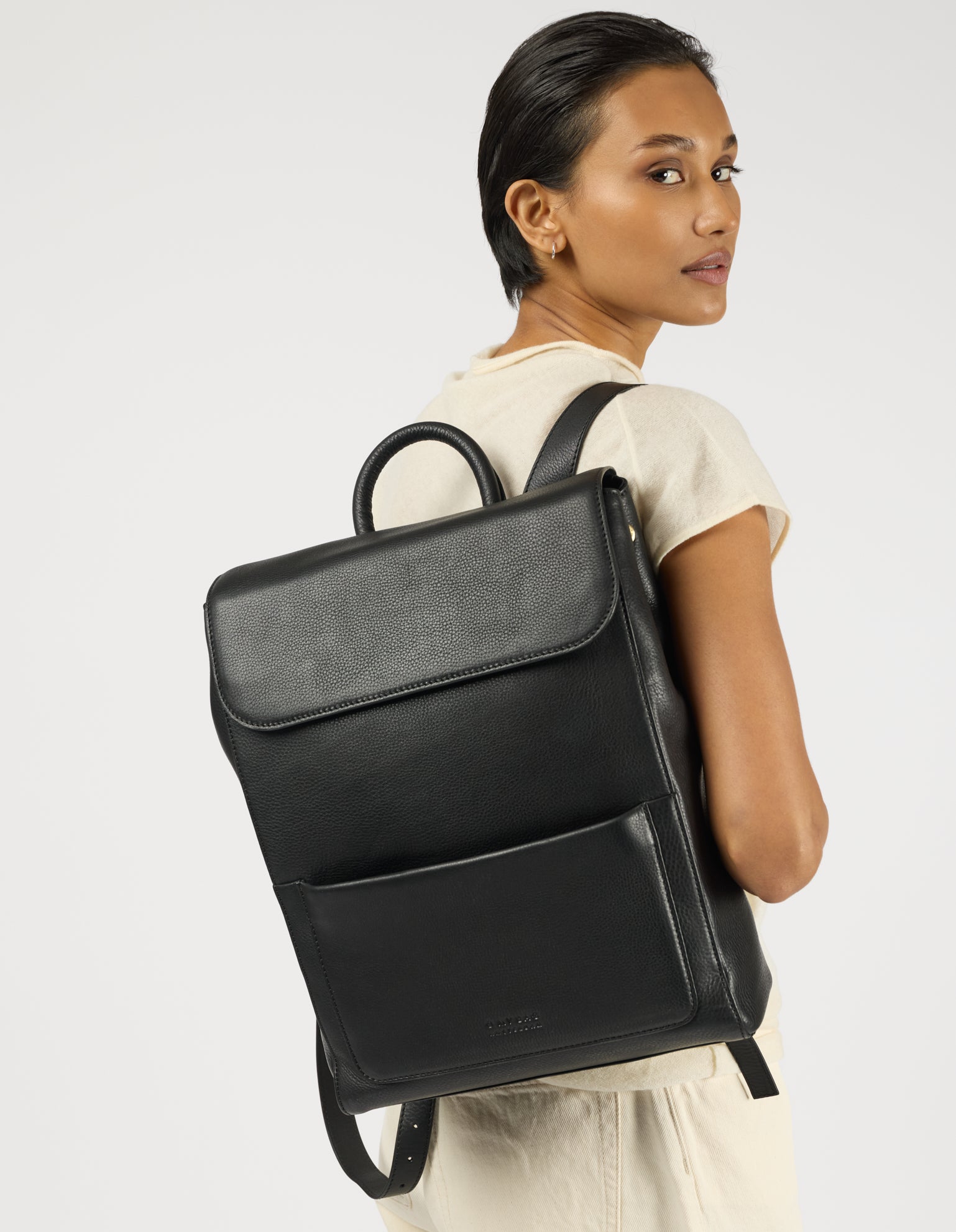 Liam Backpack - Black Soft Grain Leather