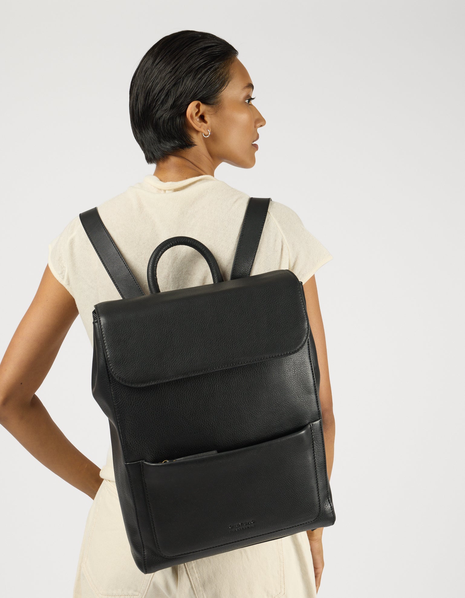 Liam Backpack - Black Soft Grain Leather