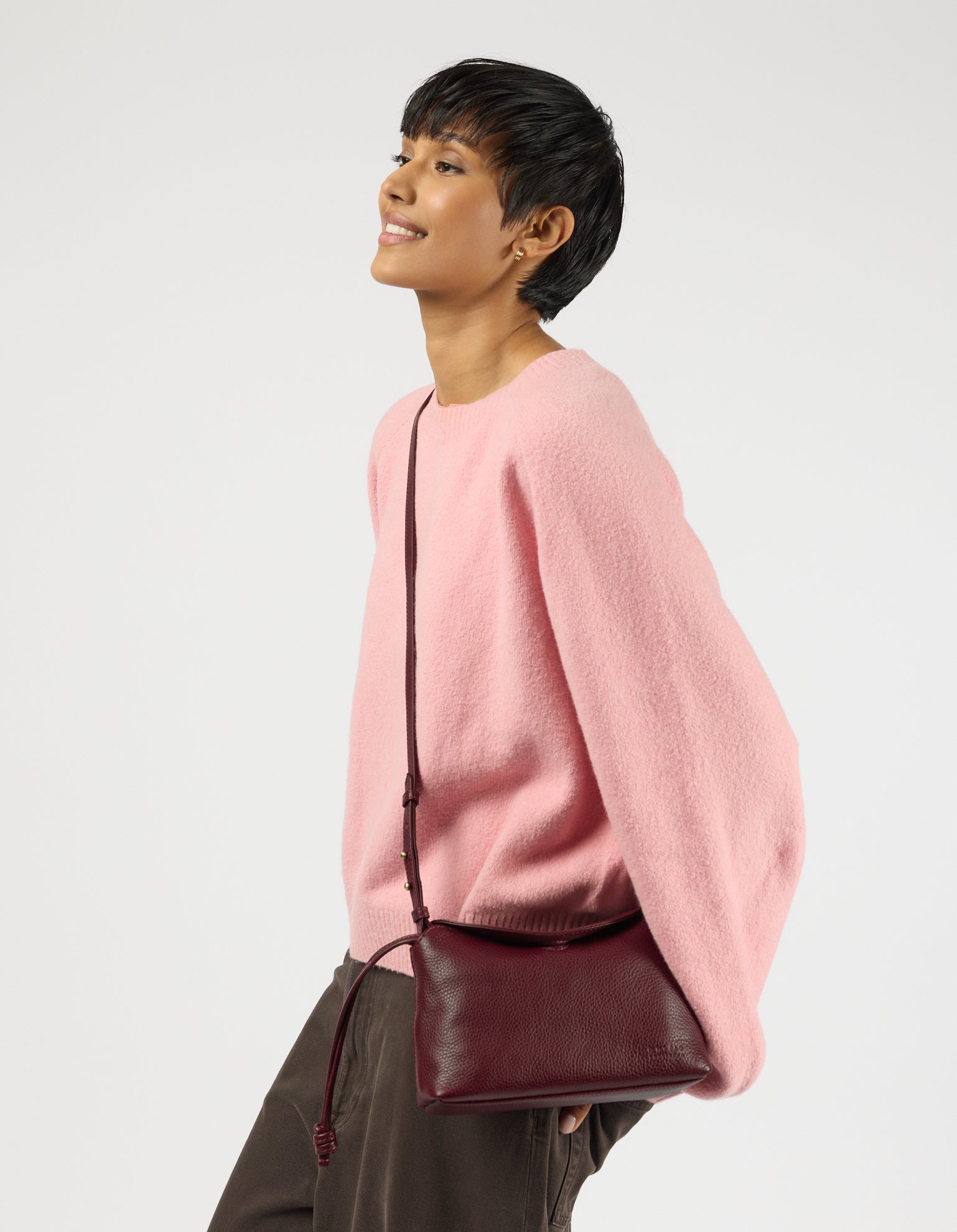 Sienna Mini - Dark Cherry Soft Grain Leather