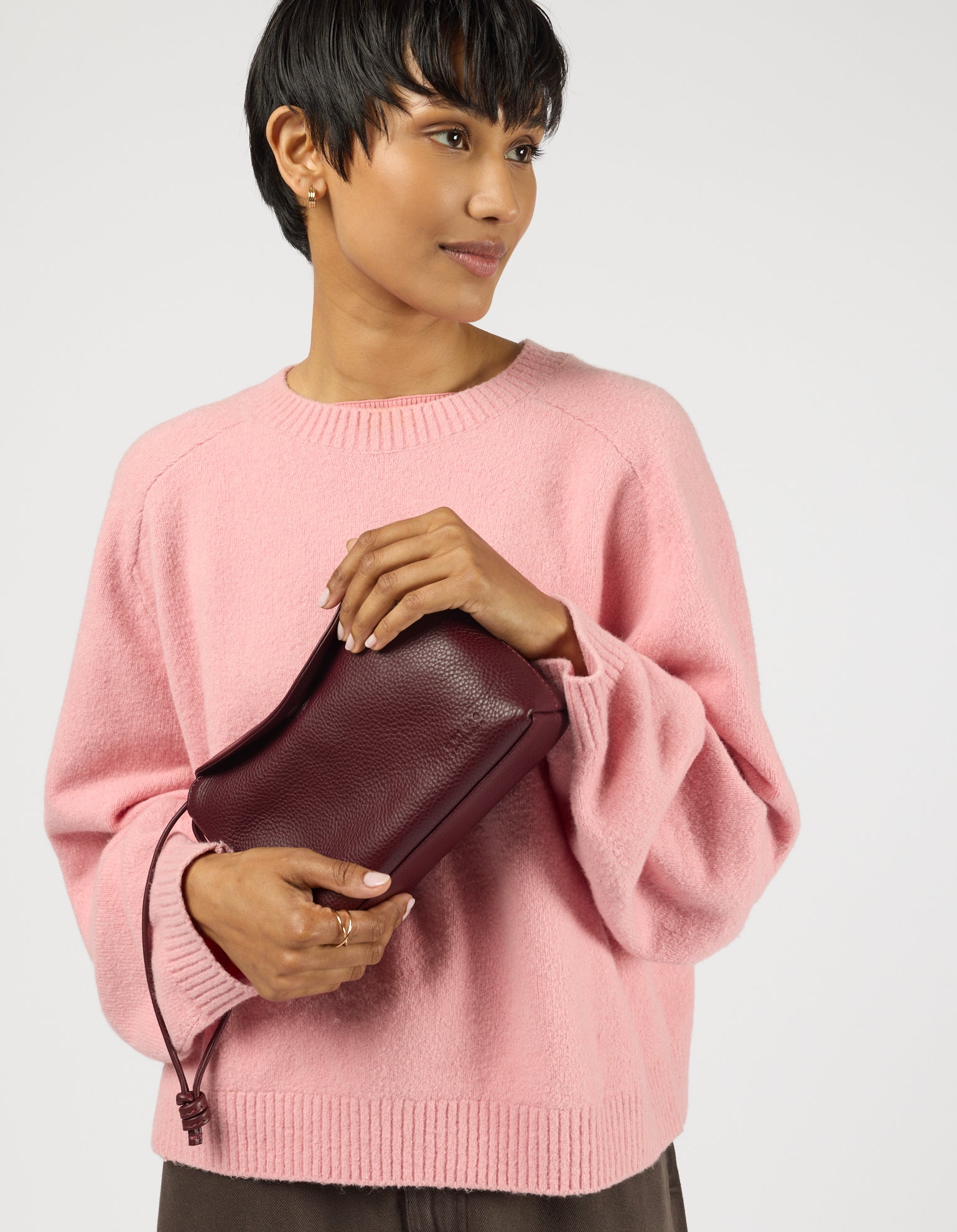 Sienna Mini - Dark Cherry Soft Grain Leather