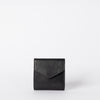 Black wallet. Square Envelope shape. Front product image.