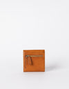 Cognac wallet. Square Envelope shape. Back product image.