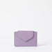 Front of Harmonica Wallet in Lavender Classic Leather