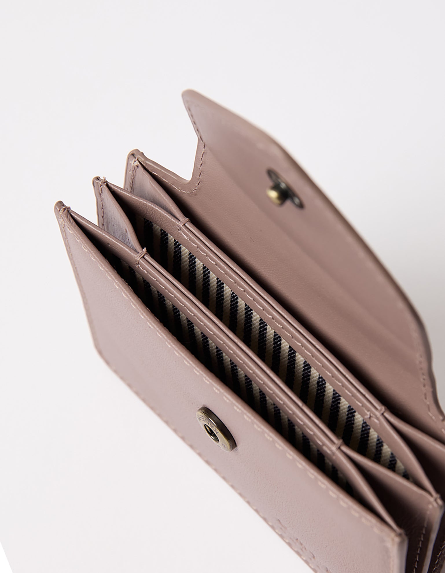 Steve Madden Hayden Wallet - Mauve Saffiano PU Leather, Snap Closure, Multiple Card Slots