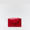 Harmonica Wallet in Red Glazed Leather front product image.