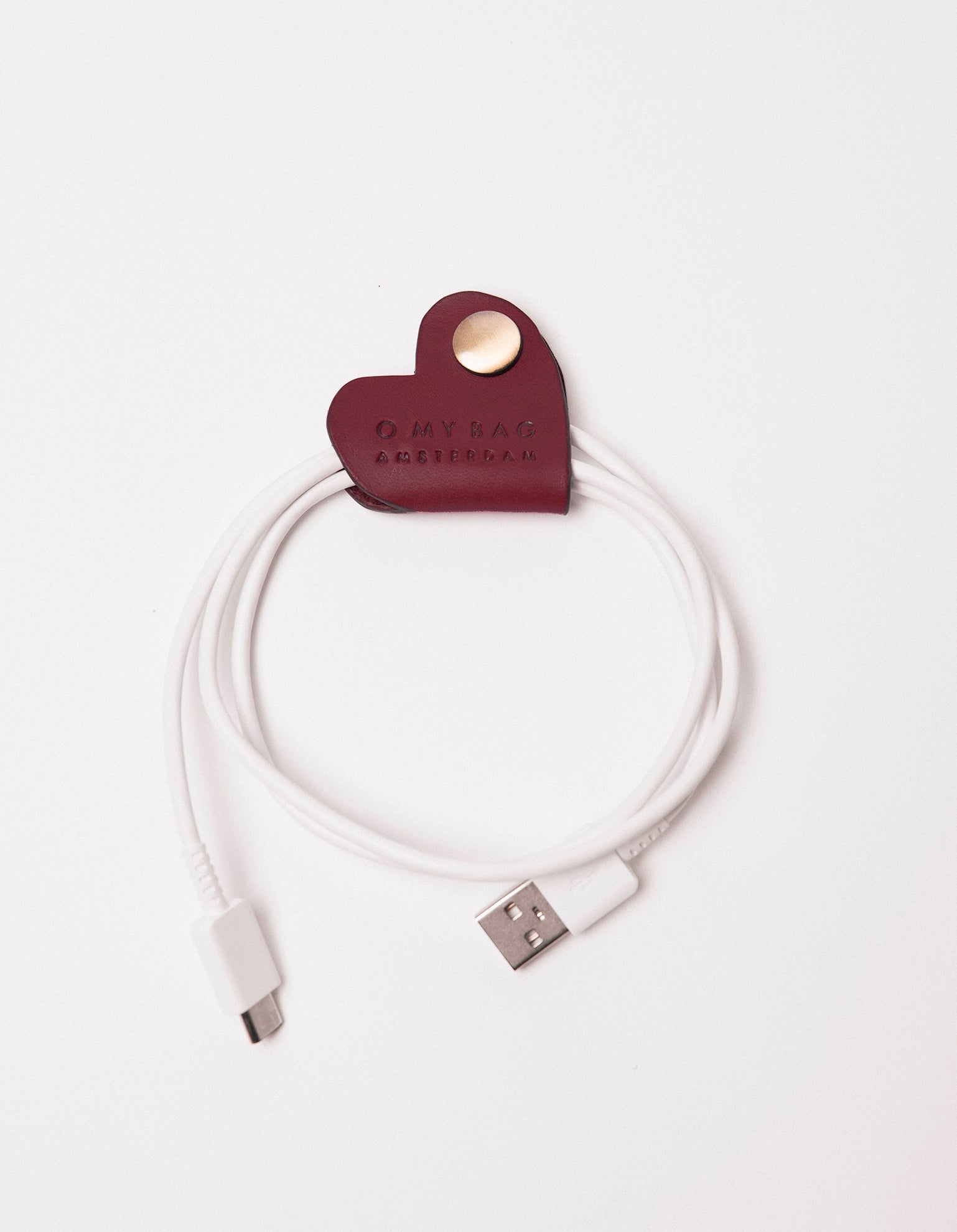 Heart Cord Taco - Dark Cherry Classic Leather