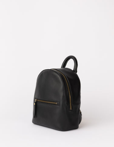 Ivy Mini-Rucksack - Schwarzes Soft Grain Leder