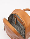 Inside product image of Ivy wild oak soft grain leather backpack