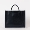 Rectangle shaped leather tote bag - front product image