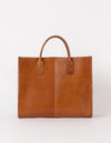 Rectangle shaped leather tote bag - back product image