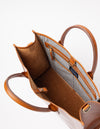 Rectangle shaped leather tote bag - inside product image