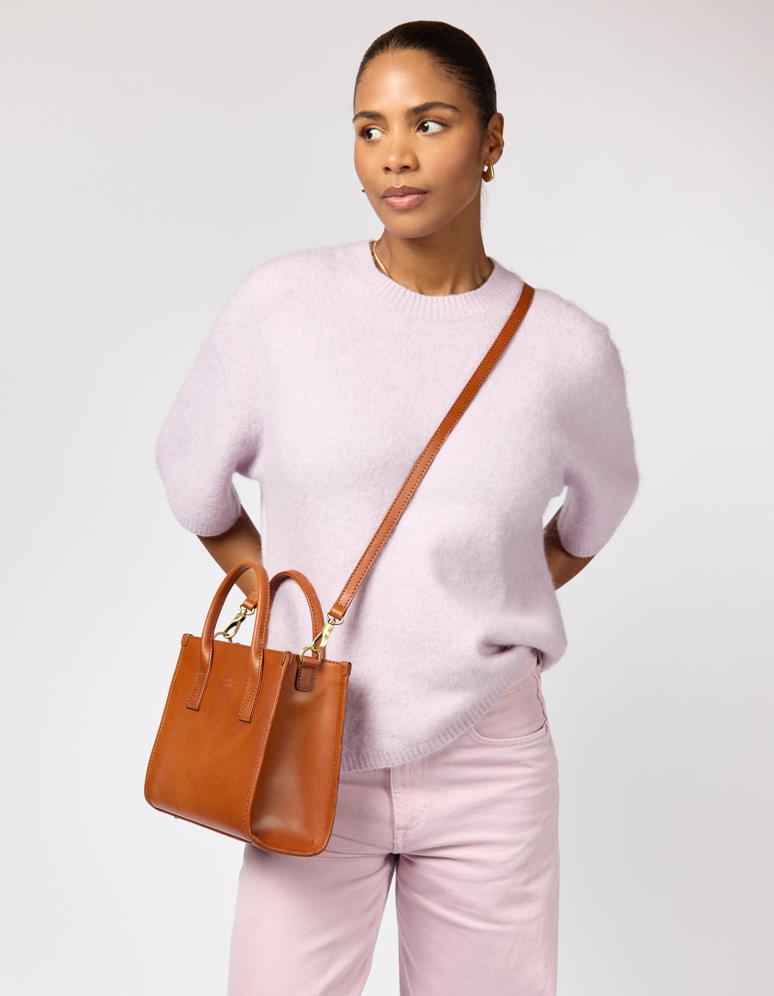 Jackie Midi + Leather Strap - Cognac Classic Leather