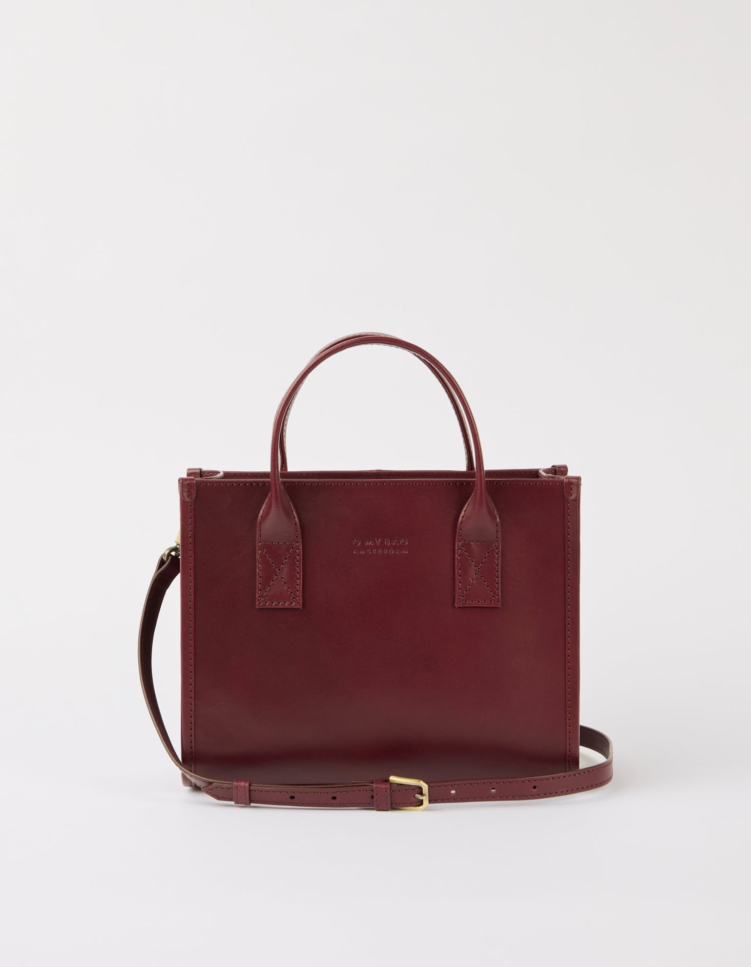Jackie Midi + Leather Strap - Dark Cherry Classic Leather