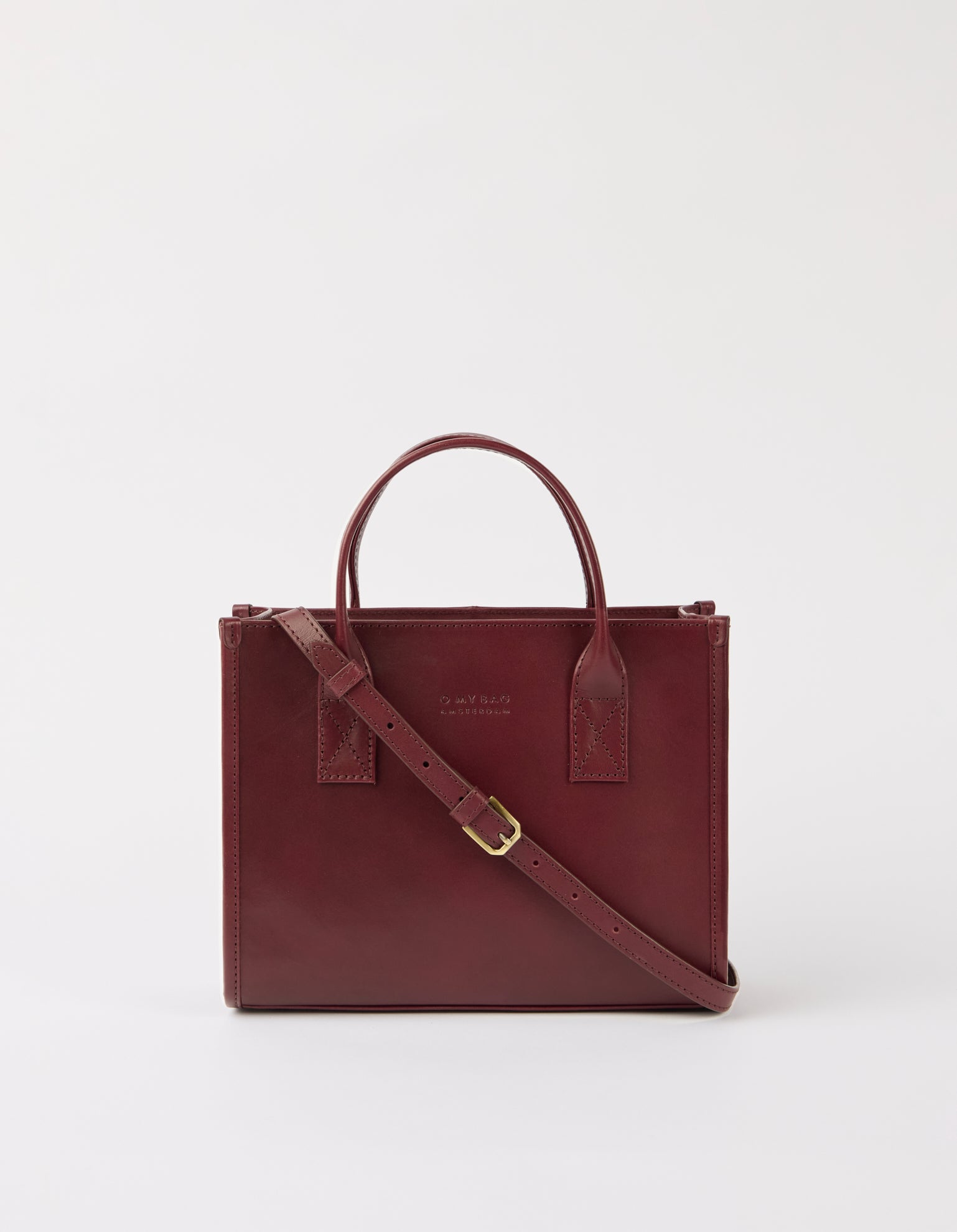 Jackie Midi + Leather Strap - Dark Cherry Classic Leather