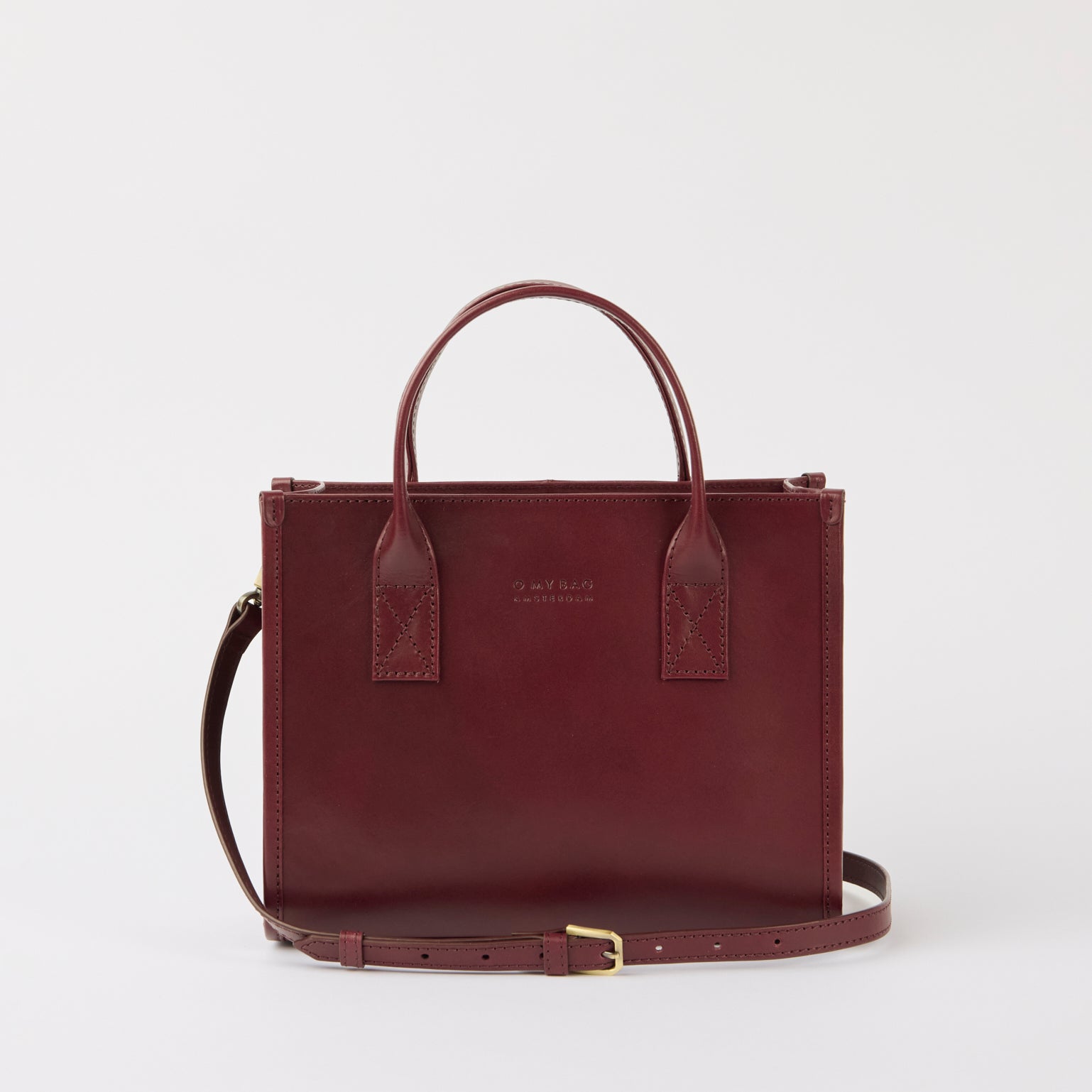 Jackie Midi + Leather Strap - Dark Cherry Classic Leather