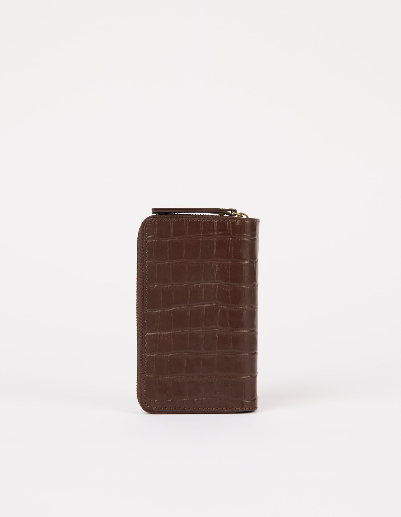 Jett Wallet - Chocolate Croco Print Leather