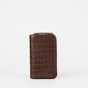 Jett Wallet - Chocolate Croco Print Leather