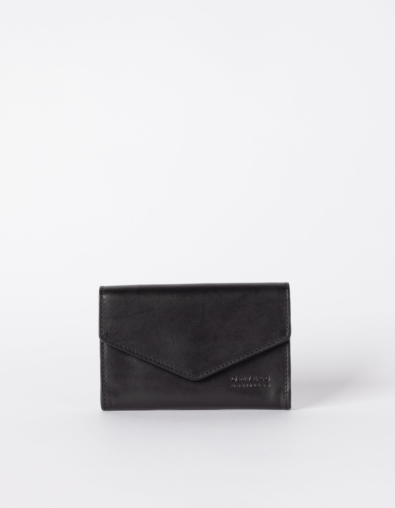 Black classic leather purse - front product image