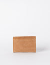 Camel Leather wallet. Envelope shape. Back product image.