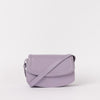 Front view of Kendalini in Lavender-coloured leather with strap