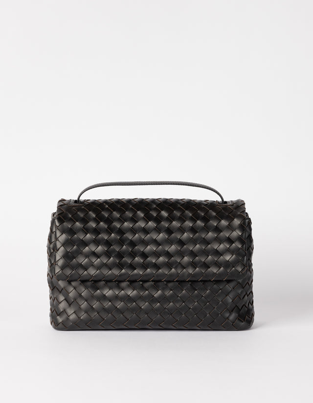 Kenzie- Black Woven Classic Leather