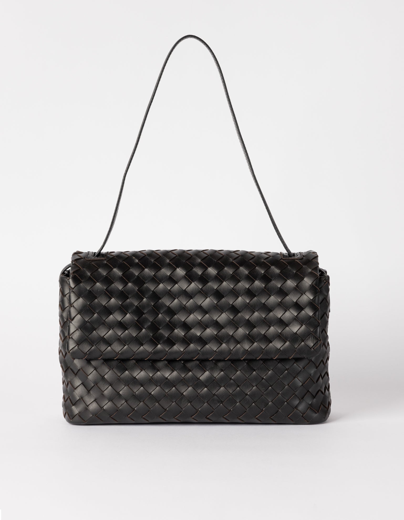 Kenzie Black Woven Classic Leather - Main Image