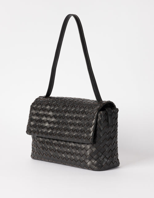 Woven leather shoulder bag - Side product image