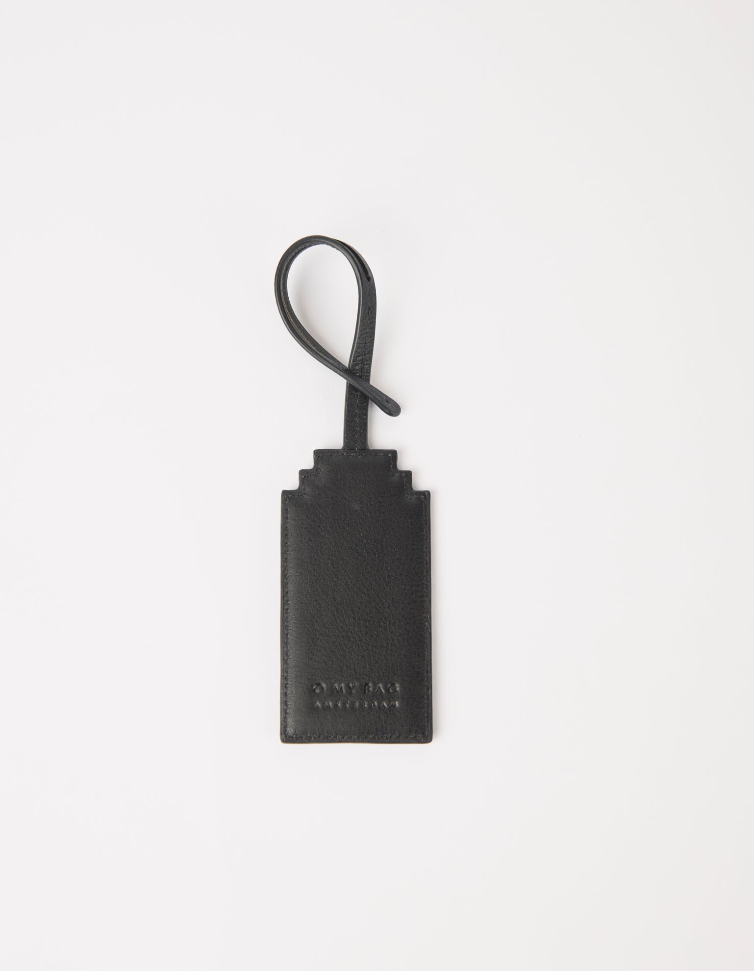 Amsterdam Bag Charm - Black Soft Grain Leather