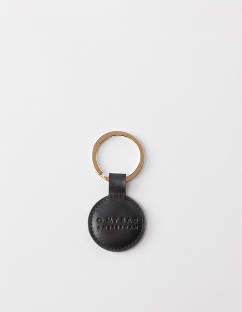 Black Leather Key ring - front product image