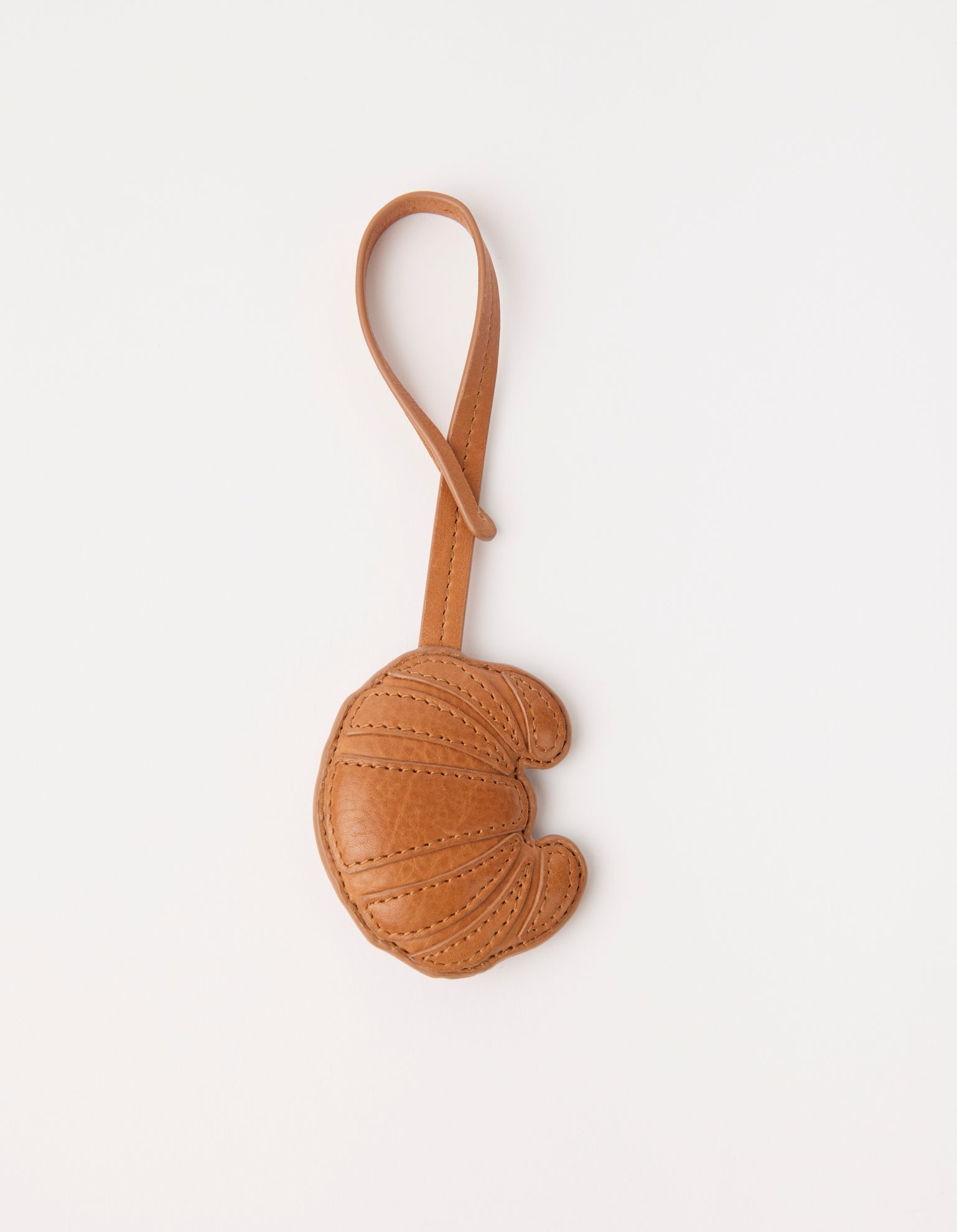 Croissant Bag Charm - Wild Oak Soft Grain Leather