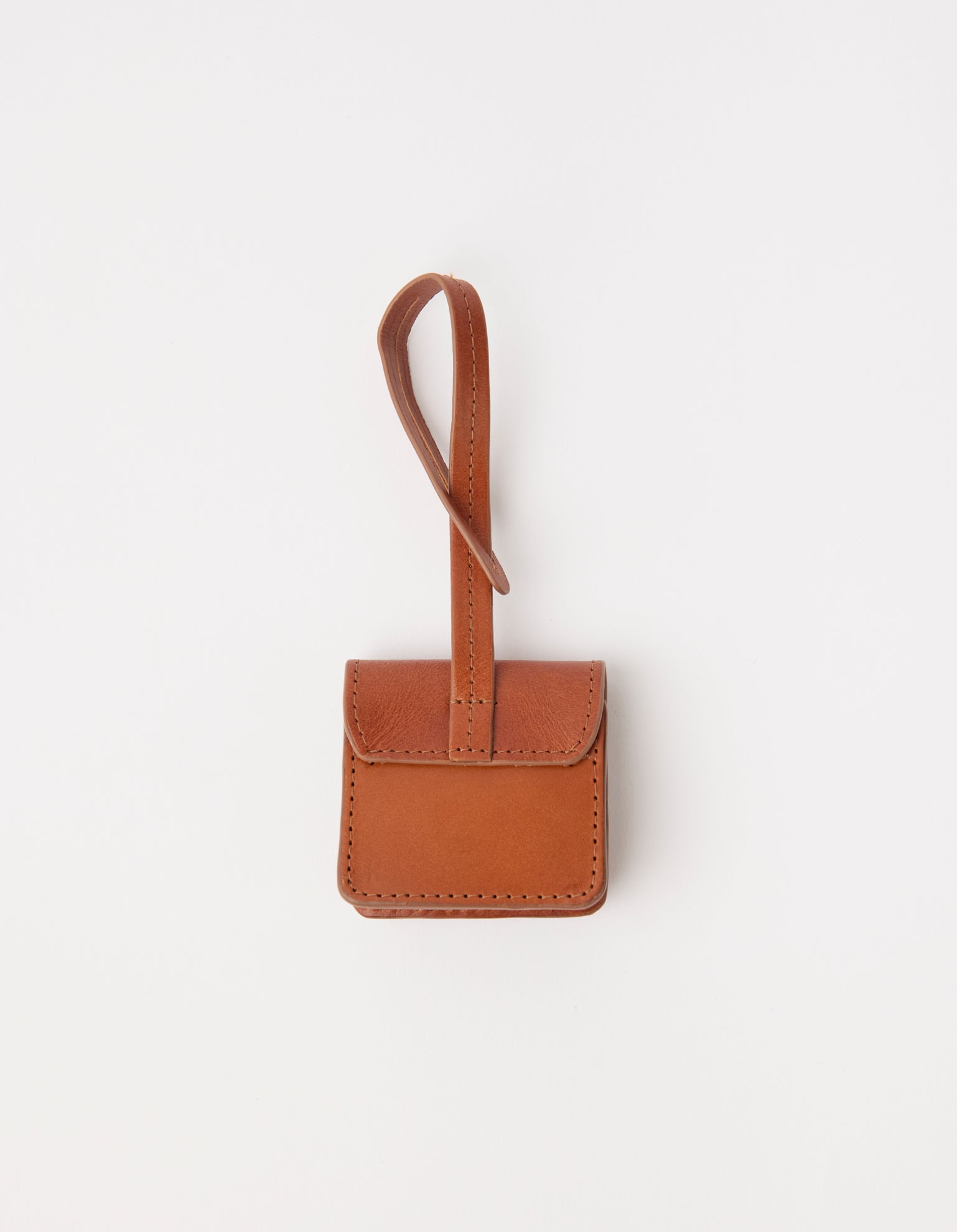 Harper Bag Charm- Cognac Classic Leather - Main Image