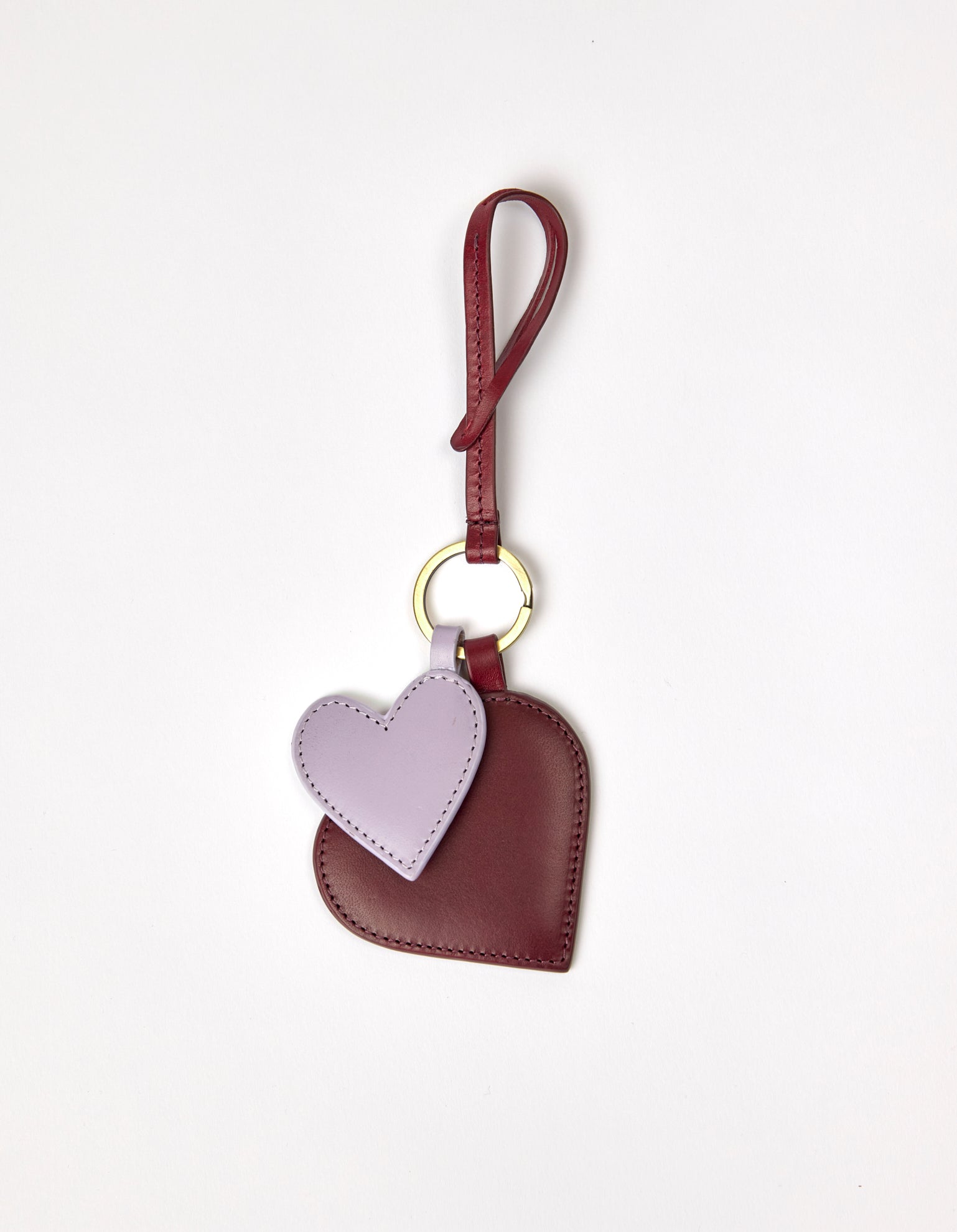 Keyring-Hearts-Ruby-Lavender-