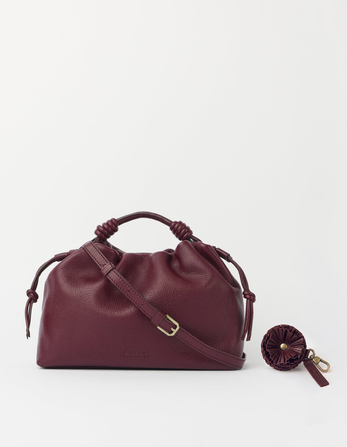 Kiki Midi & Pom Pom Charm Set - Dark Cherry