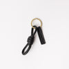 Knotted keychain in color black